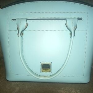 Dooney and Bourke Beacon Domed Satchel in Pale Blue